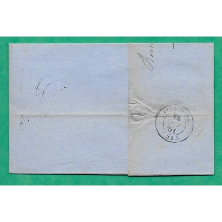 N°14B PC 2645 REMIREMONT VOSGES BOITE URBAINE A POUR LE VAL D'AJOL 1861 LETTRE COVER FRANCE
