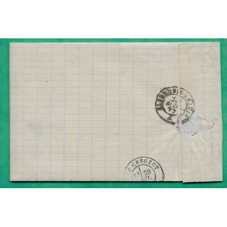 N°60A GC 3352 SEDAN ARDENNES OR ORIGINE RURALE GIVONNE POUR LE CREUSOT SAONE ET LOIRE 1872 LETTRE COVER FRANCE