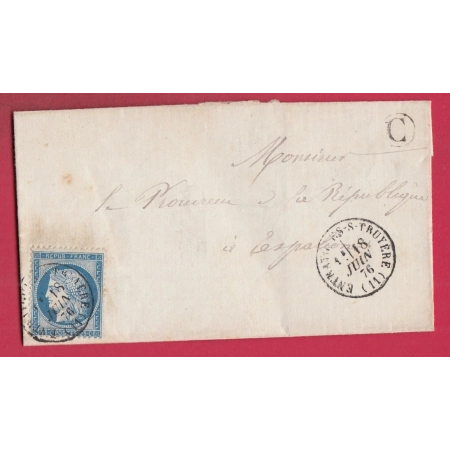 N°60 CAD TYPE 16 ENTRAYGUES SUR TRUYERE AVEYRON POUR ESPALION LETTRE COVER