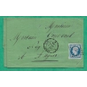 N°14 ETOILE DE PARIS BUREAU C POTHION 1521 BELLE FACTURE POUR ANGERS MAINE ET LOIRE 1859 LETTRE COVER FRANCE