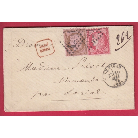 N°57 58 GC 4204 LE VIGAN GARD RECOMMANDE POUR MIRMANDE DROME LETTRE COVER
