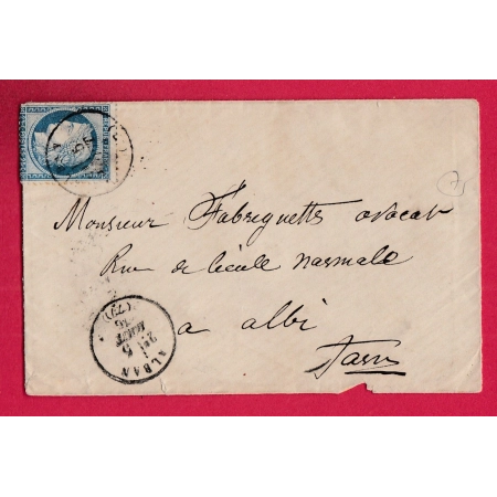 N°60 CAD TYPE 16 ALBAN TARN POUR ALBI LETTRE COVER