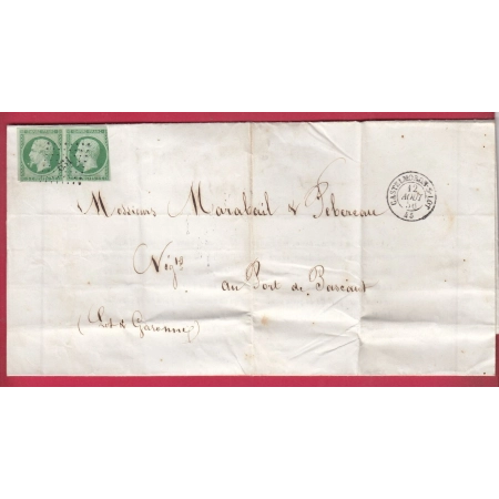 N°12 PAIRE PC 631 CASTELMORON SUR LOT - LOT ET  GARONNE - POUR PORT DE PASCAUT LETTRE COVER
