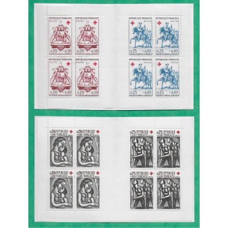 LOT CARNETS DE TIMBRE CROIX ROUGE DE 1960 A 1984 COMPLETS STAMP FRANCE
