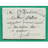 MARQUE 49 FISMES BLEU MARNE POUR MONTAUBAN TARN ET GARONNE 27x11 1824 LETTRE COVER FRANCE