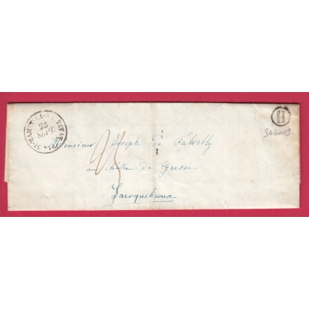 CAD TYPE 15 ST MAMET LA SALVETAT BOITE RURALE H SAIGNES CANTAL LAROQUEBROUX LETTRE COVER