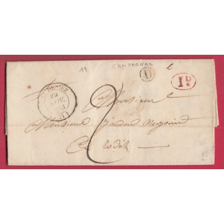 CAD TYPE 14 ST GENIEZ GENIES AVEYRON BOITE RURALE D CAMPAGNAC + DECIME RURAL 1841 POUR RODEZ LETTRE COVER