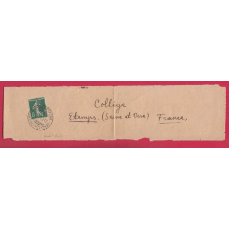 N°137 CAD SERBE SERBIE 1917 ETAMPES SEINE ET OISE DEVANT DE BANDE DE JOURNAL LETTRE COVER