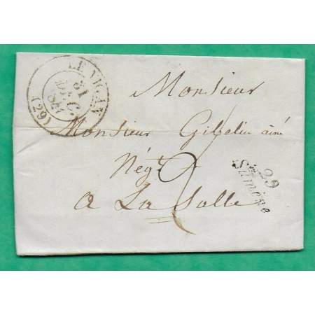 CAD TYPE 13 LE VIGAN GARD + CURSIVE SUMENE POUR LA SALLE 1841 LETTRE COVER FRANCE