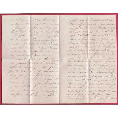 GUERRE 1870 GARDE MOBILE LYON RHONE POUR CONFOLENS CHARENTE 10 FEVRIER 1871 LETTRE COVER