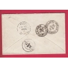 N°60 GC 1002 CHERBOURG MANCHE TIMBRE TAXE 40 CENTESIMI SUZE SUSA ITALIE ITALIA + TAXE MANUSCRITE BLEUE LETTRE COVER