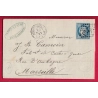 N°60 PHILIPPEVILLE BATEAU A VAPEUR TEXTE DE BONE ALGERIE GC 2240 MARSEILLE ETIQUETTE PUB AU DOS LETTRE COVER