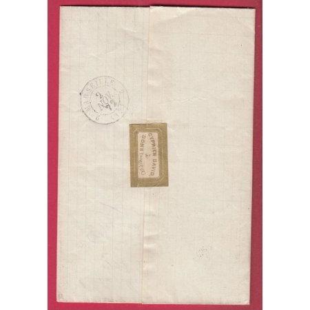 N°60 PHILIPPEVILLE BATEAU A VAPEUR TEXTE DE BONE ALGERIE GC 2240 MARSEILLE ETIQUETTE PUB AU DOS LETTRE COVER
