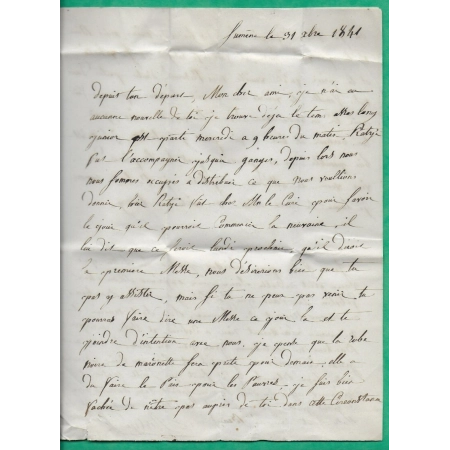 CAD TYPE 13 LE VIGAN GARD + CURSIVE SUMENE POUR LA SALLE 1841 LETTRE COVER FRANCE