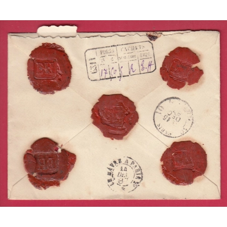 N°75 82 LE HAVRE LE PORT SEINE INFERIEURE LETTRE CHARGE POUR PARIS COVER