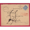 N°79 QUIMPER FINISTERE 1877 AFRANCHISSEMENT INSUFFISANT TAXE 55 MANUSCRIT ST MALO BUREAU PASSE RENNES ILLE ET VILAINE