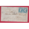 N°14 PAIRE TB PC 1745 LOCHES POUR CHINON INDRE ET LOIRE LETTRE COVER