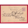 ALSACE LORRAINE ENTIER 5PF AMBULANT SARREGUEMINES HAGUENAU POUR NIEDERBRONN BAS RHIN MOSELLE LETTRE COVER