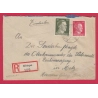 ALSACE LORRAINE AVRICOURT MOSELLE RECOMMANDE 1942 TIMBRES HITLER POUR METZ LETTRE COVER