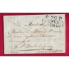 MARQUE P79P FONTENAY LE COMTE VENDEE 1819 POUR ST MARTIN DE GURCON GURSON DORDOGNE LETTRE COVER