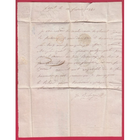 CAD TYPE 14 CAMARES AVEYRON BOITE RURALE J FAYET DECIME RURAL POUR VOIRON ISERE 1840 LETTRE COVER