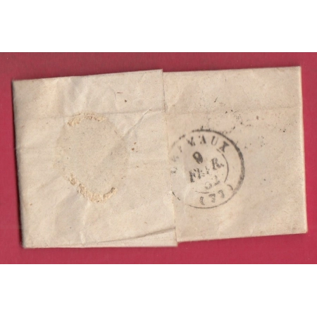 CAD TYPE 15 ALBI TARN BOITE RURALE D MARSSAC SUR TARN 1852 POUR CARMAUX LETTRE COVER