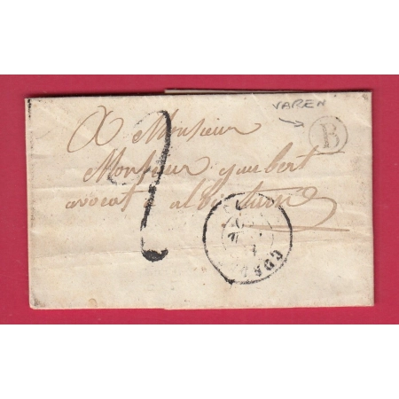 CAD TYPE 15 CORDES TARN BOITE RURALE B VAREN POUR ALBI LETTRE COVER