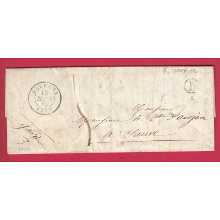 CAD TYPE 15 DOURGNE TARN BOITE RURALE B A IDENTIFIER POUR SAUVE GARD LETTRE COVER