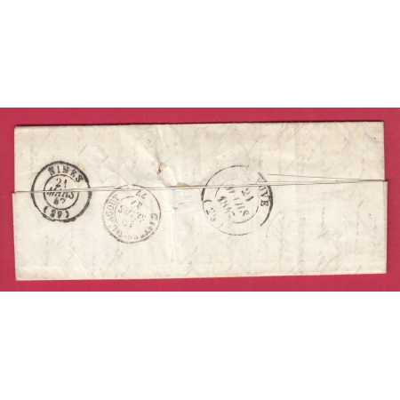 CAD TYPE 15 DOURGNE TARN BOITE RURALE B A IDENTIFIER POUR SAUVE GARD LETTRE COVER