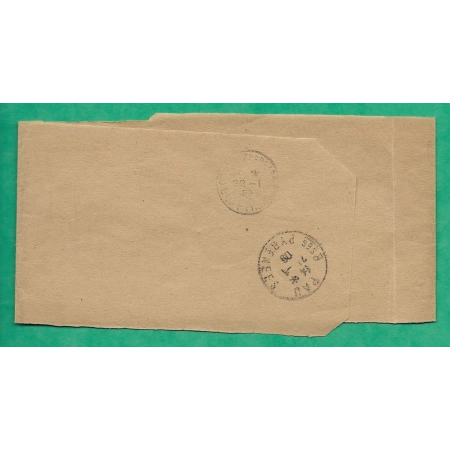 N°108 PAIRE BLANC BANDE DE JOURNAL REVUE DE PROVENCE MARSEILLE POUR TADOUSSE USSAU BASSES PYRENEES 1909 COVER FRANCE