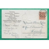 MOUCHON RETOUCHE ALEXANDRIE EGYPTE CARTE POSTALE POUR NEUILLY SUR SEINE 1908 LETTRE COVER FRANCE