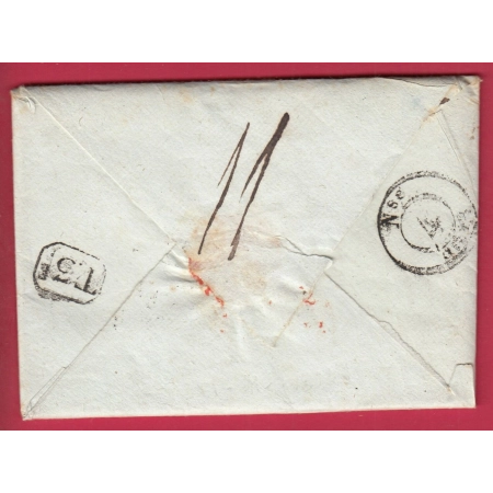 MARQUE P41P YSSENGEAUX HAUTE LOIRE 1804 PP ENCADRE POUR PARIS INDICE 14 LETTRE COVER