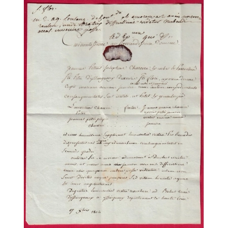 MARQUE P41P YSSENGEAUX HAUTE LOIRE 1804 PP ENCADRE POUR PARIS INDICE 14 LETTRE COVER