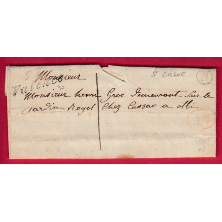 CURSIVE 77 VALENCE TARN BOITE RURALE N ST CIRGUE DECIME RURALE TAXE LOCALE 1 POUR ALBI 1840 LETTRE COVER