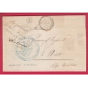 CAD TYPE 22 CONTES ALPES MARITIMES BOITE RURALE A CHATEAUNEUF VILLEVIEILLE FRANCHISE 1868 POUR NICE LETTRE COVER