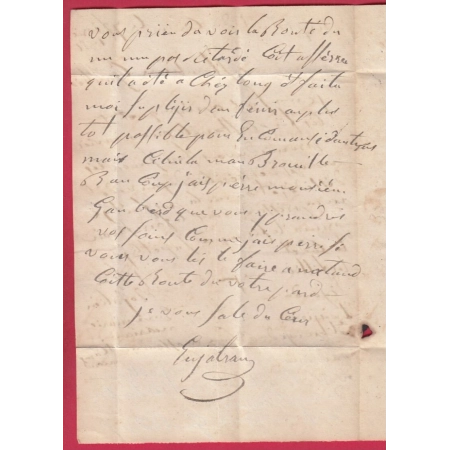 CURSIVE 77 PAMPELONNE TARN BOITE RURALE A PONT DE CIROU POUR ALBI T15 CRAMAUX 1851 LETTRE COVER