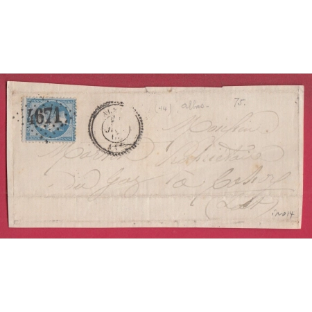 N°22 GC 4671 ALBAS LOT CAD TYPE 22 DEVANT DE LETTRE POUR CAHORS COVER
