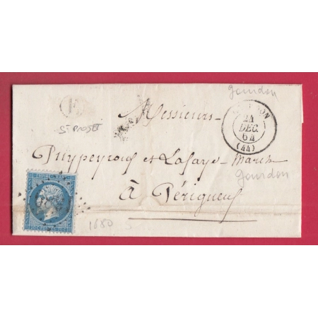 N°22 GC 1680 GOURDON LOT BOITE RURALE E ST PROJET POUR PERIGUEUX DORDOGNE LETTRE COVER