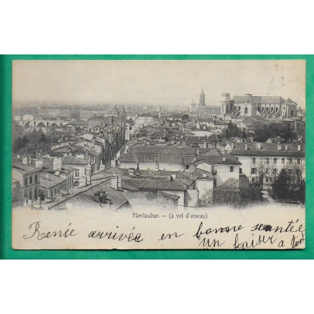 N°124 MOUCHON RETOUCHE MILLESIME 3 CARTE POSTALE MONTAUBAN TARN ET GARONNE POUR ASTAFFORT LOT ET GARONNE 1903 FRANCE