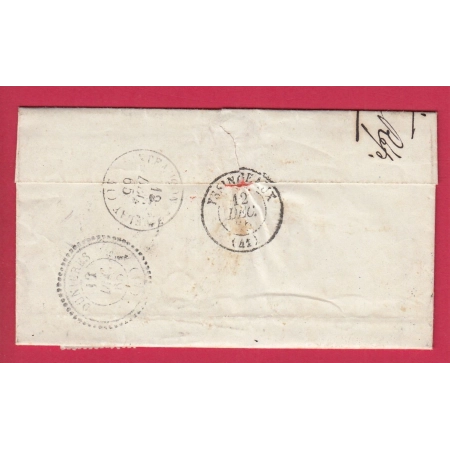 N°22 GC YSSENGEAUX HAUTE LOIRE BOITE RURALE B LAPTE POUR MONTFAUCON LETTRE COVER