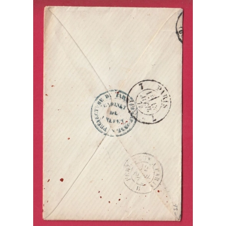 N°60 GC 2429 MONTAUBAN TARN ET GARONNE GRIFFE LE CABINET DU PREFET POUR PARIS LETTRE COVER