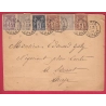 N°83 86 87 88 PARIS DEPART 1896 POUR SAURAT ARIEGE LETTRE COVER