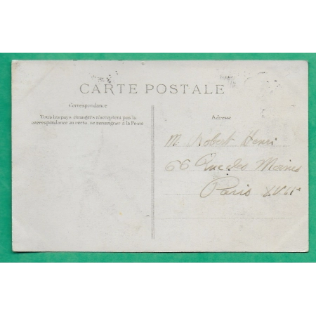 N°137 SEMEUSE CONVOYEUR LIGNE CHATEAU LANDON A SOUPPES CARTE POSTALE INONDATIONS LORROY SEINE ET MARNE POUR PARIS FRANCE