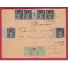 N°83 102 MILLESIME 9 PARIS R LITTRE 1900 POUR PARIS LETTRE COVER