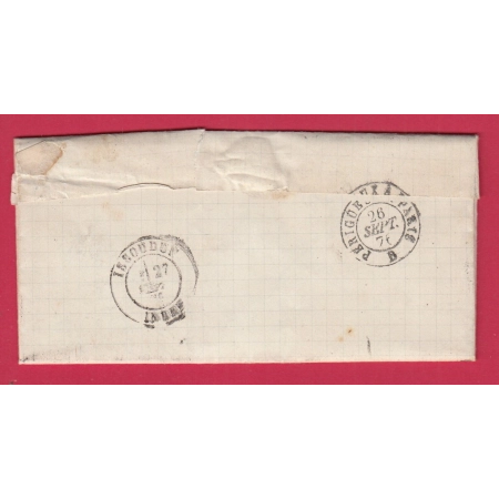 N°78 CAD TYPE 18 PUY L'EVEQUE LOT BOITE RURALE A VIRE SUR LOT POUR ISSOUDUN INDRE LETTRE COVER