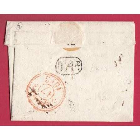 MARQUE 46 MENDE LOZERE TAXE ANNULE FRANCHISE VERIFIEE POUR PARIS 1813 LETTRE COVER