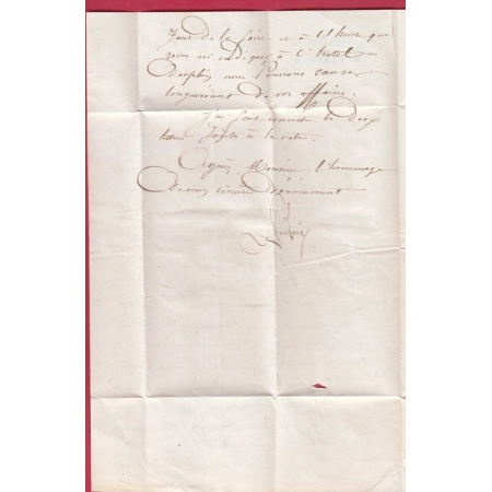 CURSIVE 62 BOURG LASTIC TAXE MODIFIE TROUVE A LA BOITE 1844 POUR ST CIRGUES PUY DE DOME LETTRE COVER