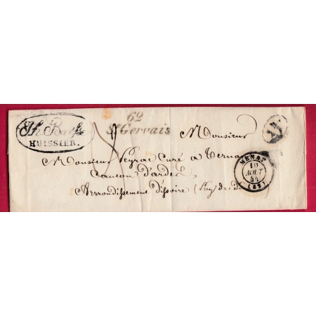 CURSIVE 62 ST GERVAIS PUY DE DOME CAD TYPE 15 MENAT POUR ARDES LETTRE COVER