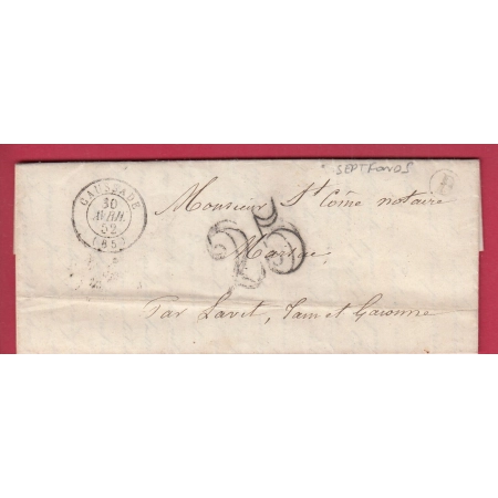 CAD TYPE 15 CAUSSADE TARN ET GARONNE BOITE RURALE B SEPT FONDS POUR LAVIT LETTRE COVER