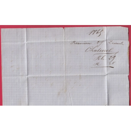N°22 GC 163 ARLANC PUY DE DOME BOITE RURALE F BEURRIERES POUR LYON LETTRE COVER